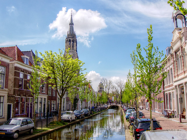 Tower of the Nieuwe Kerk on Canal