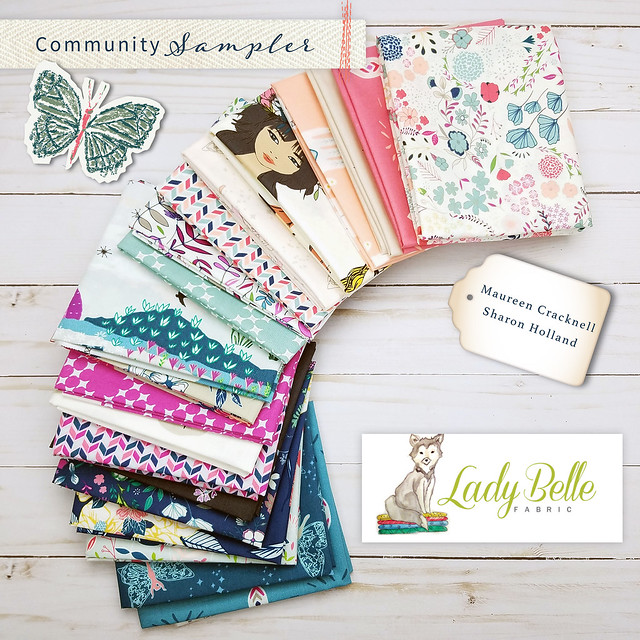 A Community Sampler Giveaway with Lady Belle Fabrics!