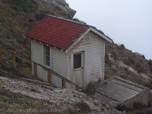 Old building (used for something!) along the road up to the Point Reyes Lighthouse, California