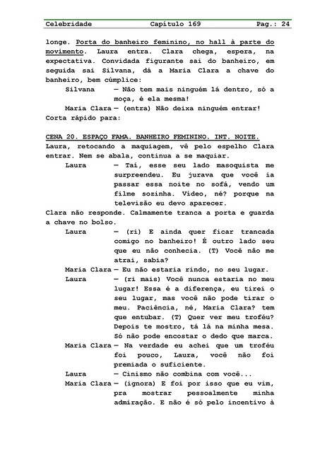 Página 24 do Cap. 169 - 1ª lauda da cena da 'surra'