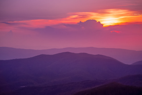 sunset valley mountains virginia clouds