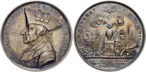 1786 Silver medal of Frederick II