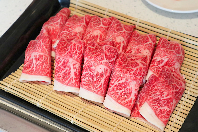 Beautifully marbled beef