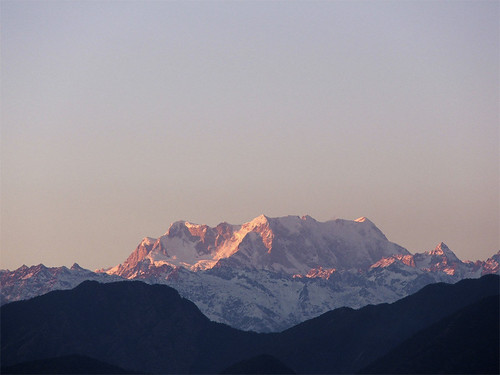 sunset india mountains himalayas bangali chaukamba