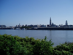 Antwerp as seen from the left bank