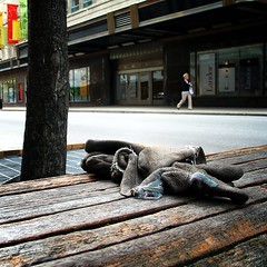 a pair of gloves, abandoned
