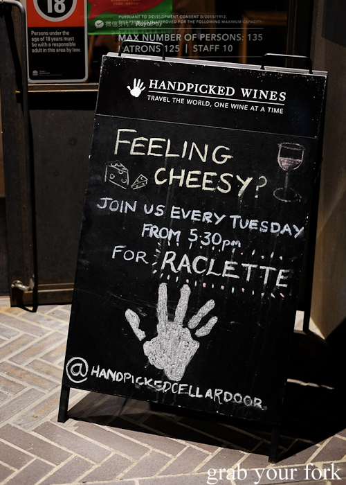 Raclette Tuesdays at Handpicked Cellar Door in Sydney