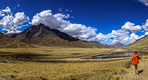 travel peru andes altiplano mountains mountain nature landscape sky cloud laraya lake chimboya snow