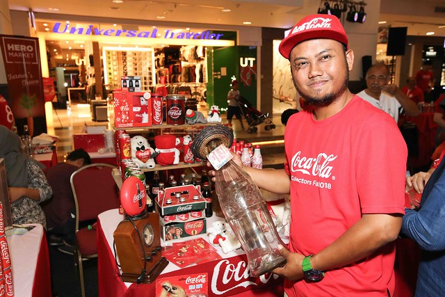Collector Affandi bin Masran from Johor Baru proudly showcases his prized glass bottle from Mexico