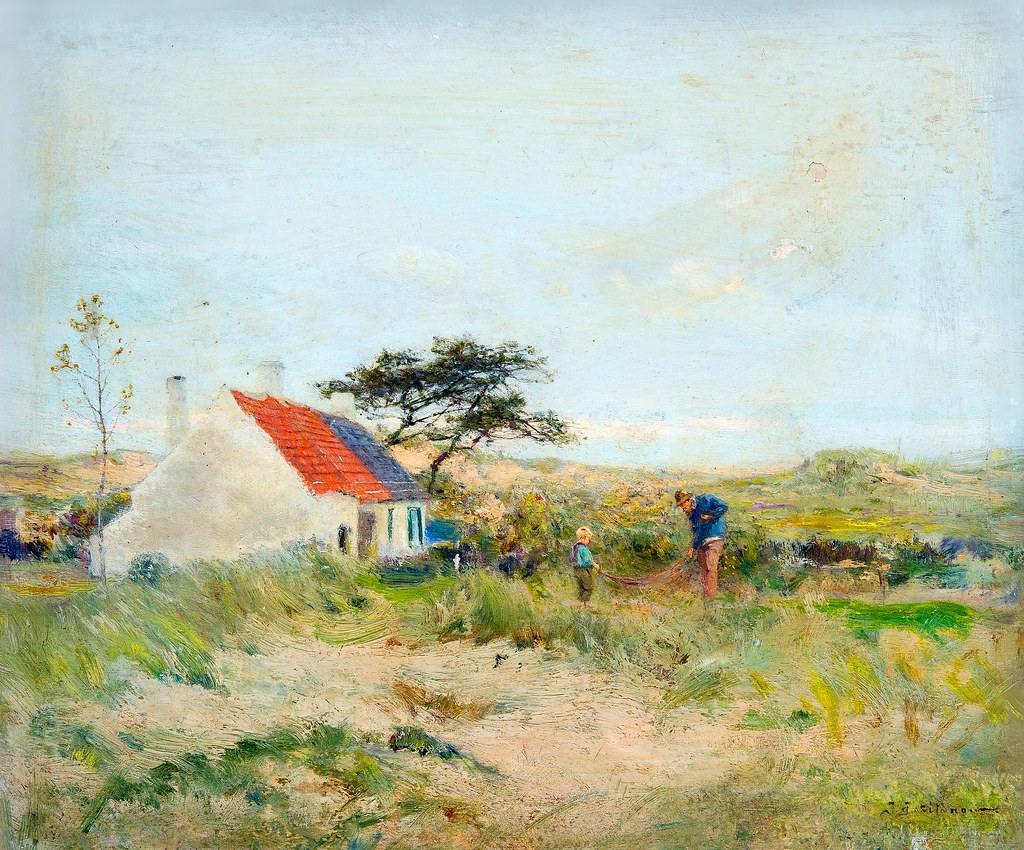Иван Похитонов «Рыбацкий домик в дюнах», 1904 г.
