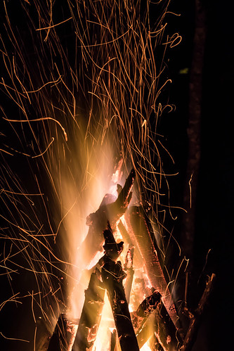 fire bonfire sparks trails night pyro pyrotechnics flames