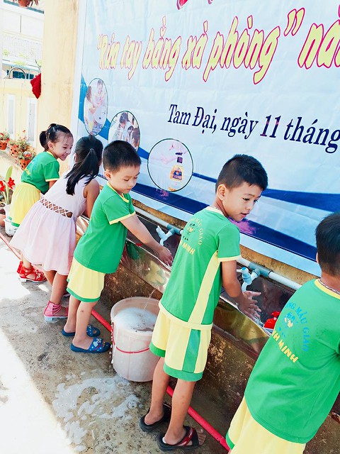 Ngày hội rửa tay xà phòng năm 2018 của xã Tam Đại