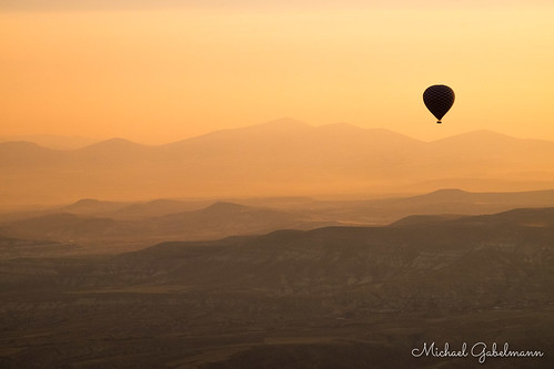 balloon europe goreme landscape sky sunrise turkey