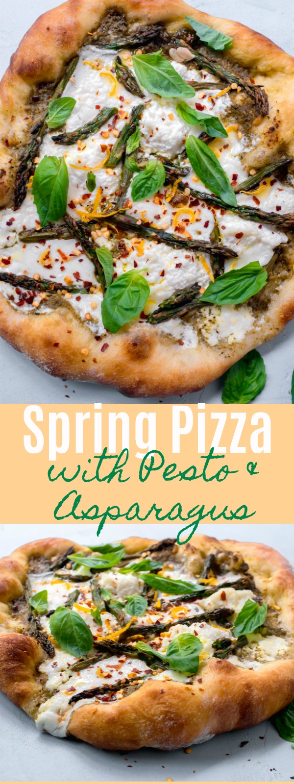 Spring Pizza with Pesto, Asparagus and Fresh Lemon Zest
