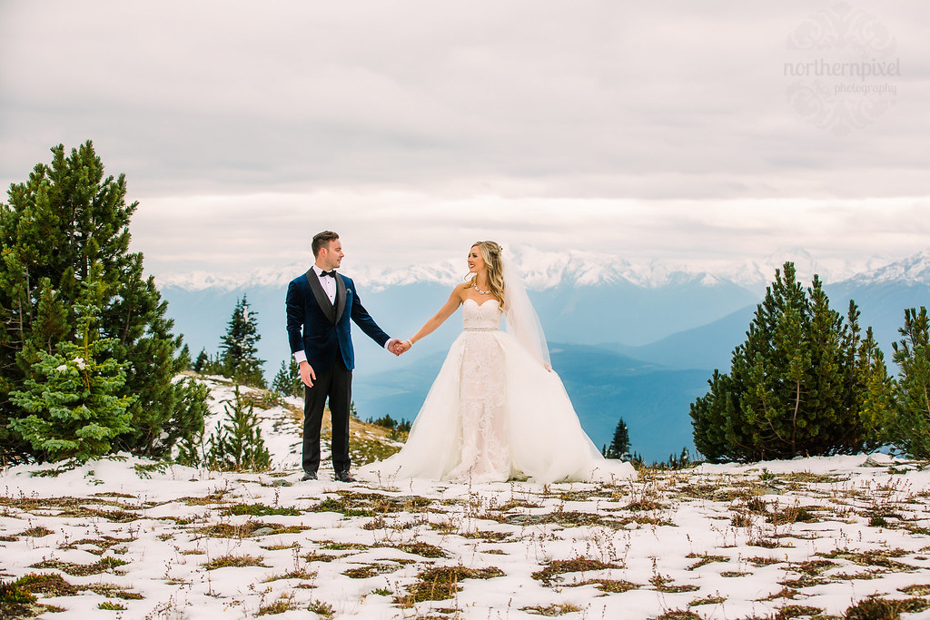 Helicopter Mountaintop Wedding, Valemount BC