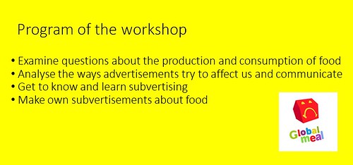 Program of the Global Meal workshop slide