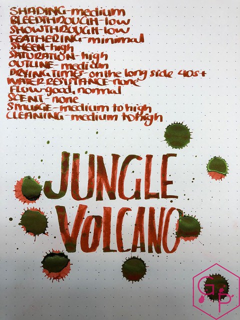 Krishna Inks Jungle Volcano Fountain Pen Ink Review @PenChalet 13