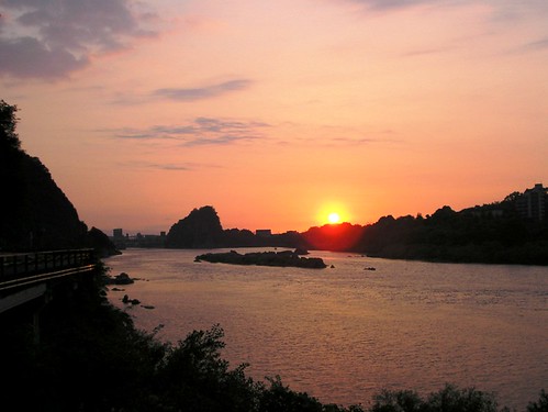 sunset sky japan river geotagged evening 日本 愛知 aichi 夕景 夕日 inuyama 犬山 川 木曽川 geolat35396625 geolon1369597342