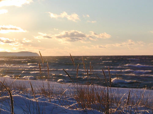winter sunset snow ice leland wind michigan lakemichigan leelanau pyramidpoint leelanaudotcom