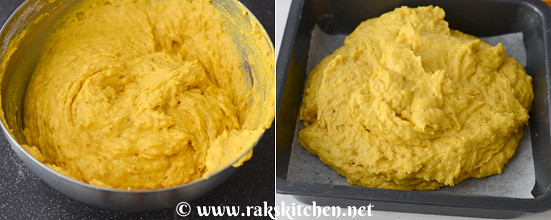 Eggless mango cake preparation 10