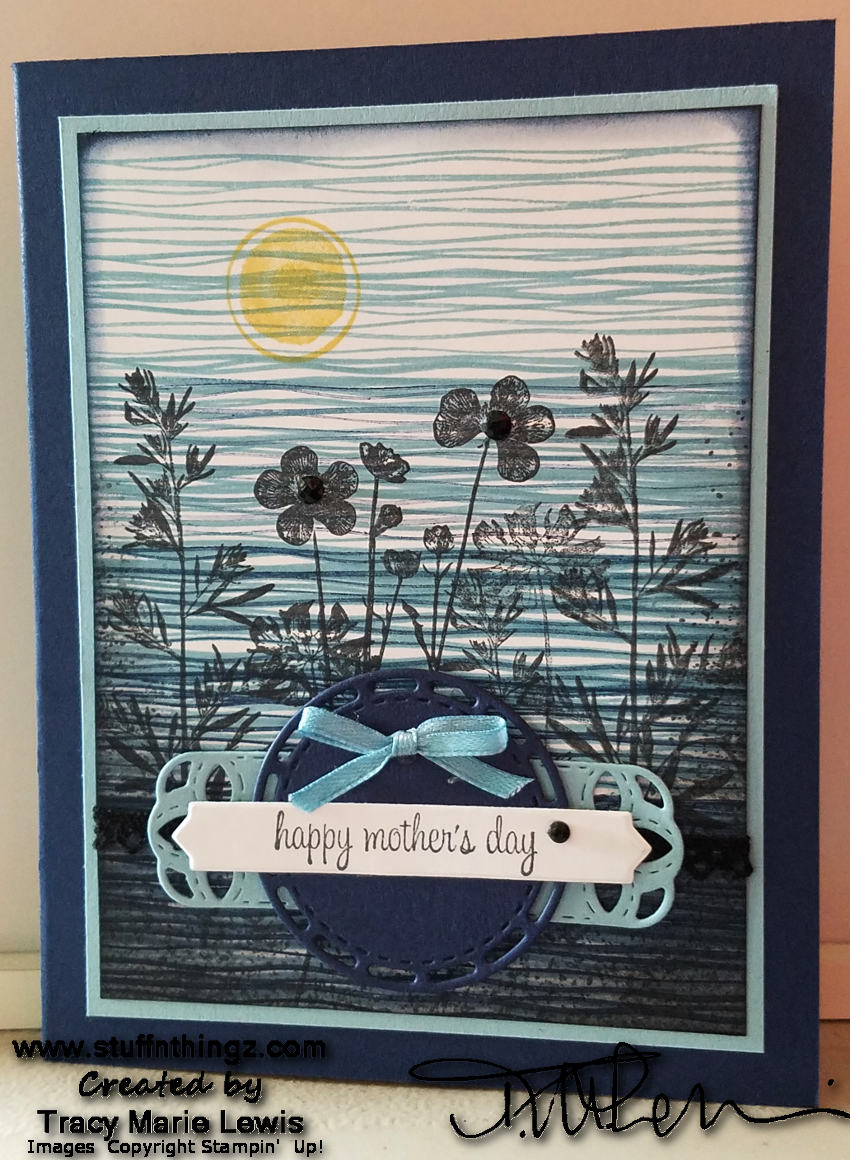 Lilypad Lake Ombre Mother's Day Card | Tracy Marie Lewis | www.stuffnthingz.com