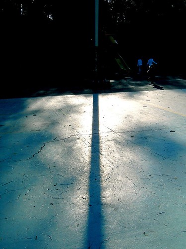 sunset shadow playing reflection germantown philadelphia playground children october 2006 pole happyhollow